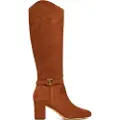 Ralph Lauren Lauren Ralph Laurentil kvinder. 802967843002 Kellie høje støvler i ruskind med brune hæle (37), Læder, 5-8 cm, Lynlås, Casual