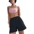 Nike Løse Nike 24.7 ImpossiblySoft Dri-FIT-shorts (10 cm) med mellemhøj talje til kvinder - sort