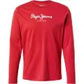 Pepe Jeans Pepe Jeanstil mænd. PM5010135 Eggo T-shirt L rød (M), Casual, Bomuld, Lange ærmer