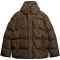 Superdry Superdrytil mænd. M5012285A Brun Five Coat (XL), Casual, Genanvendt polister, Bæredygtig