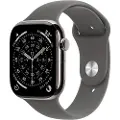 Apple Watch Series 11 Gps + Cellular 46mm Natural Titanium Case With Stone Grey Sport Band - M/l