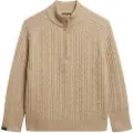 Superdry Brushed Cable Halv Lynlås Sweater
