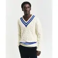 Gant Ganttil mænd. 8060099 Eights beige trøje (M), Casual, Bomuld, Lange ærmer