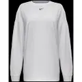 Nike Oversized, langærmet Nike Sportswear Essential-T-shirt til kvinder - hvid