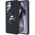 Karl Lagerfeld Samsung Galaxy S25 Ultra Karl Lagerfeld Double Heads Flydende Silikone MagSafe Cover - sort