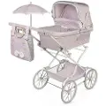 Decuevas Sophie Foldbar Reborn Klapvogn Med Paraply Og Håndtaske Til Dukker Op Til 55 Cm