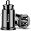 Baseus Grain Car Charger 2x USB 5V 3.1A (black)