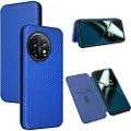 Mtp Products OnePlus 11 Flip Cover - Karbonfiber - Blå