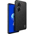 IMAK Ruiyi Asus Zenfone 9 Belagt Cover - Karbonfiber - Sort