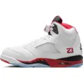 Jordan Air Jordan 5 Retro "Fire Red Black Tongue"-herresko - hvid