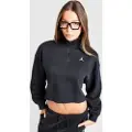 Jordan Brooklyn Fleece-trøje med 1/4 lynlås til kvinder - sort