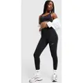 Nike Højtaljede Nike One Seamless Front-leggings i fuld længde til kvinder - sort