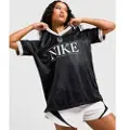 Nike Sportswear-jerseytrøje med V-hals til kvinder - sort