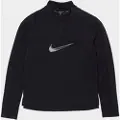 Nike Pro-Dri-FIT-trøje med 1/4 lynlås til større børn (piger) - sort