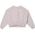 Nike Sportswear Club Fleece-sweatshirt med firkantet pasform og rund hals til piger - lilla