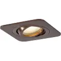 QAZQA Afrundet indbygningsspot mørk bronze GU10 50mm justerbar IP44 - Alberto