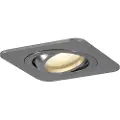 QAZQA Afrundet indbygningsspot Gunmetal GU10 50mm justerbar IP44 - Alberto