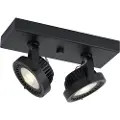 QAZQA Moderne overflademonteret spotlight sort inkl. dæmpbar LED 2-lys - Apollo