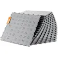 Vevor Garagefliser Sammenlåsende, 12 x 12 x 0,53 tommer 50-pak garagegulvbelægningsfliser, skridsikre dobbeltsidede teksturerede garagegulvfliser, til garager, kældre, værksteder, sølv