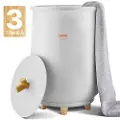 Vevor håndklædevarmerspand, 20L håndklædevarmer med LED-lys, store tæppevarmere til badeværelse, 20/40/60/90 min. automatisk slukning og temperaturindstilling, til spa, hjem, bordplade, gulv, grå