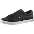 Tommy Hilfiger Tommy Hilfigertil mænd. FM0FM04047 Vulcanised Essential Leather Sneakers i sort læder (41), Fast, Blonder, Casual