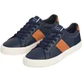 Hackett Londontil mænd. HMS200036 Blake Max læder-sneakers navy (43), Fast, Blonder, Casual, Blå