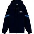 EA7 Train 7 Lines Tape Sweatshirt Med Lynlås