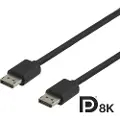 Deltaco Dp8k-1010 Displayport Kabel 1 M Sort 1m. Displayport Displayport Sort