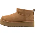Ugg UGGtil piger. 1157791K Classic Ultra Mini Platform Læder Ankelstøvler brun (33.5), 3-5 cm, Ingen, Casual, Afslappet, børnetøj