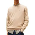 Tommy Hilfiger Tommy Jeanstil mænd. DM0DM20741 Taupe sweatshirt i børstet fleece (S), Casual, Bomuld, Gråt