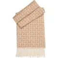 Liu Jo Liu Jotil kvinder. 2F5018-T0300 Stole med beige monogram-logo (OSFA), Casual, Polyester