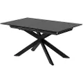 Kave Home - Udtræksbord Atminda, 90 x 160 (210) cm - Sort - Spiseborde - - Homeroom