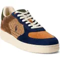 Ralph Lauren Polo Ralph Laurentil mænd. 809973703001 Flerfarvede Masters Court-sko i ruskind og tweed (45), Læder, Fast, Blonder, Casual, Flerfarvet