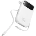 Baseus QPow 2 Powerbank 30W 10000mAh med USB-C-kabler - Hvid