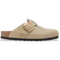 Birkenstock Birkenstocktil kvinder. 1030425 Boston Big Buckle lædertræsko beige (39), Fast, Ingen, Casual
