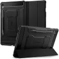 Spigen Samsung Galaxy Tab S10 FE+ Spigen Rugged Armor Pro Folio Cover - Sort