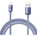Baseus Crystal Shine USB-A / Lightning-kabel - 2m - Lilla