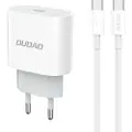 Dudao USB-C-oplader med PD 20W og USB-C-kabel til hurtig og sikker opladning