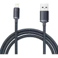 Baseus Crystal Shine USB-A / Lightning-kabel - 2m - sort