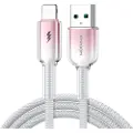 JOYROOM Krystalklart USB-kabel 3A USB til Lightning 1,2 m - Hvid