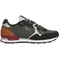 Pepe Jeans Pepe Jeanstil mænd. PMS30984 Brit Print M Læder Sneakers sort (45), Fast, Blonder, Casual