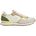 Pepe Jeans Pepe Jeanstil kvinder. PLS40010 Brit Print Læder Sneakers hvid (37), Fast, Blonder, Casual