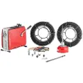 Vevor afløbsrenser, 500W 1400 o/min elektrisk rørrenser til afløb med kloakslange med 40m x 16mm, 5m x 9,5mm &amp; 0,4m x 12mm stålfjederkabel og 6 skær, passer til rør med en diameter på 50-110 mm