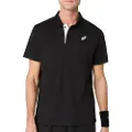 Asics Asicstil mænd. 2041A340 Polo Court sort (L), Casual, Sport, Bomuld, Tennis/padeltennis, Multisport, Korte ærmer, Bæredygtig