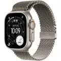 Apple Watch Ultra 3 Gps + Cellular 49mm Natural Titanium Case With Natural Titanium Milanese Loop - Small