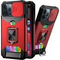 Mtp Products Multifunktionel 4-i-1 iPhone 13 Pro Max Hybrid Cover - Rød