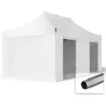 TOOLPORT 3x6m, stål, easy-up-pavillon, 4 sidedele, hvid