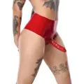 Late X LATEX - underdel med realistisk dildo (rød)