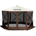 Vevor Gazebo-skærmtelt, 12 x 12 fod, 6-sidet pop-up-campingtelt med netvinduer, bærbar bæretaske, jordpløkker, store skyggetelte til udendørs camping, græsplæne og baghave
