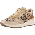 Carmela Carmelatil kvinder. 16265301-BEIGE Brune træningssko i læder 162653 (37), 3-5 cm, Blonder, Casual